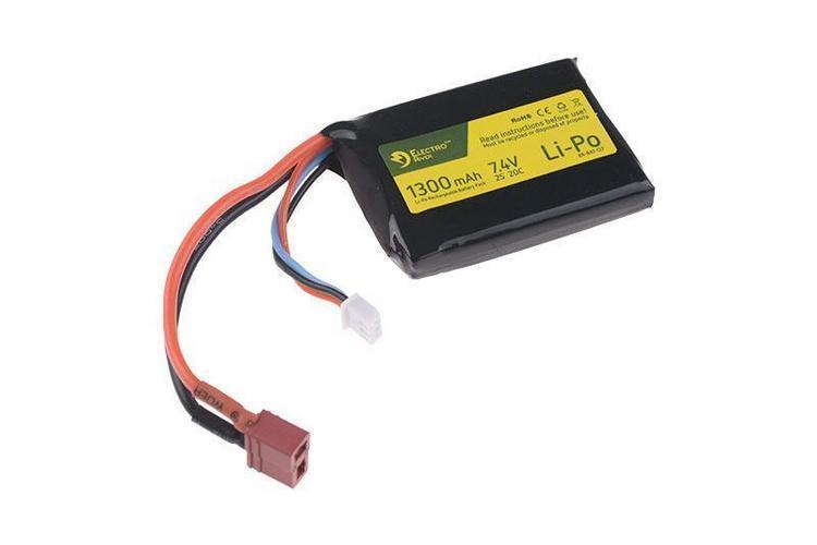 PEQ-yhteensopiva LiPo-akku 7.4V 1300mAh 20/40C - T-liitin (Deans)
