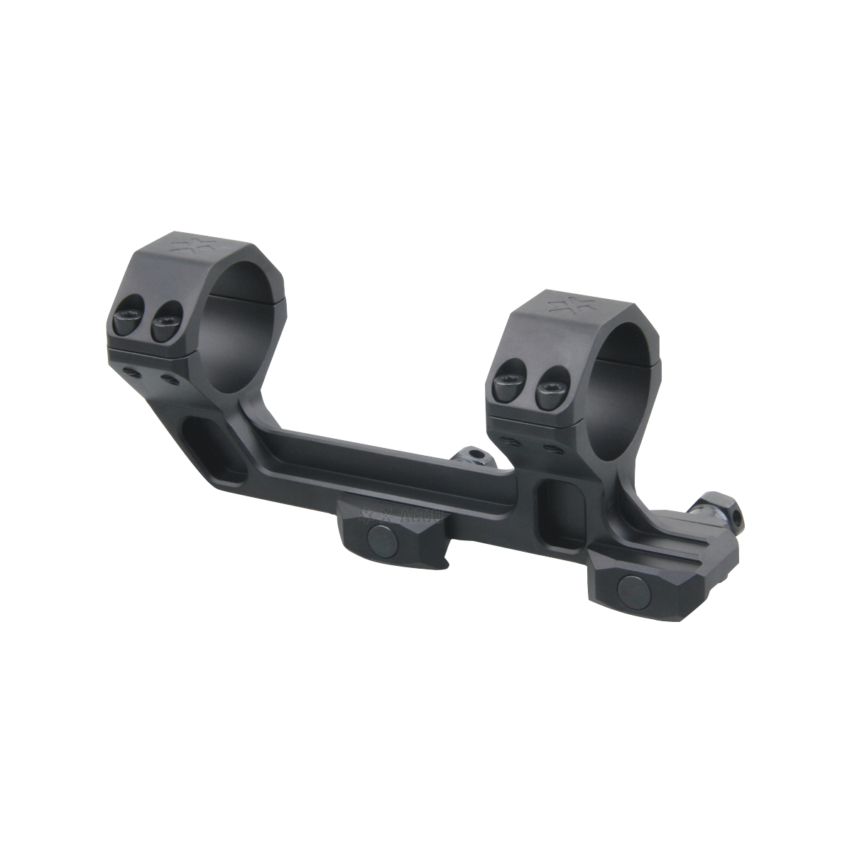 X-ACCU 30mm 0MOA tähtäinrenkaat, 1-osainen - musta