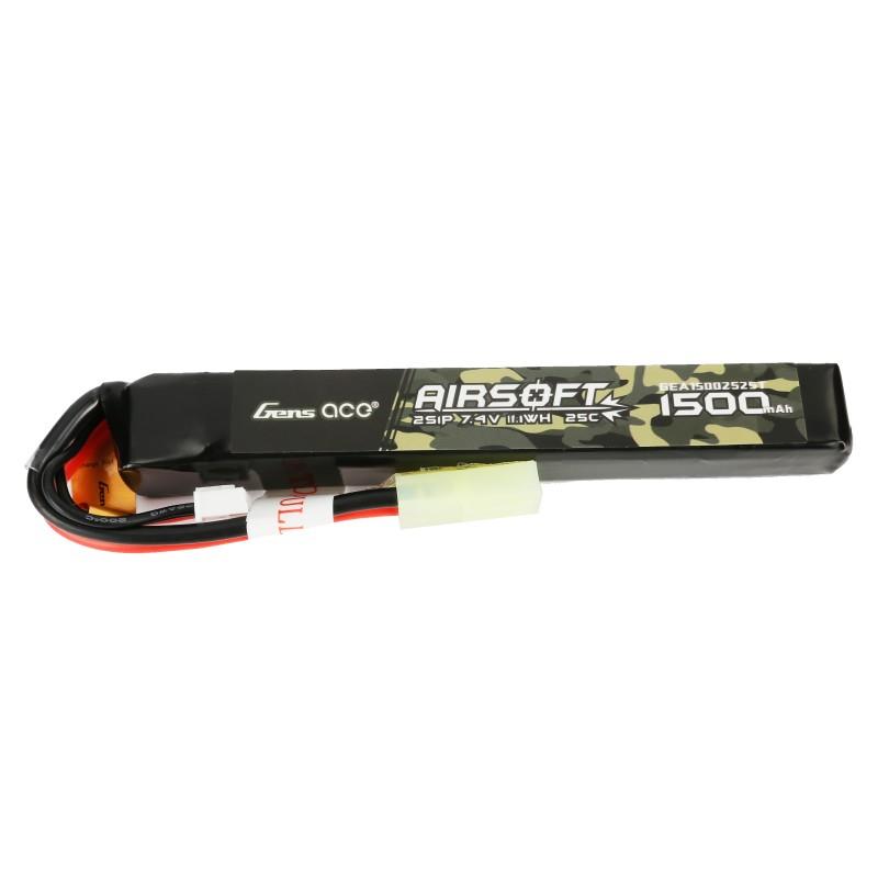LiPo-akku 7,4V 1500mAh 2S/25C, miniliitin