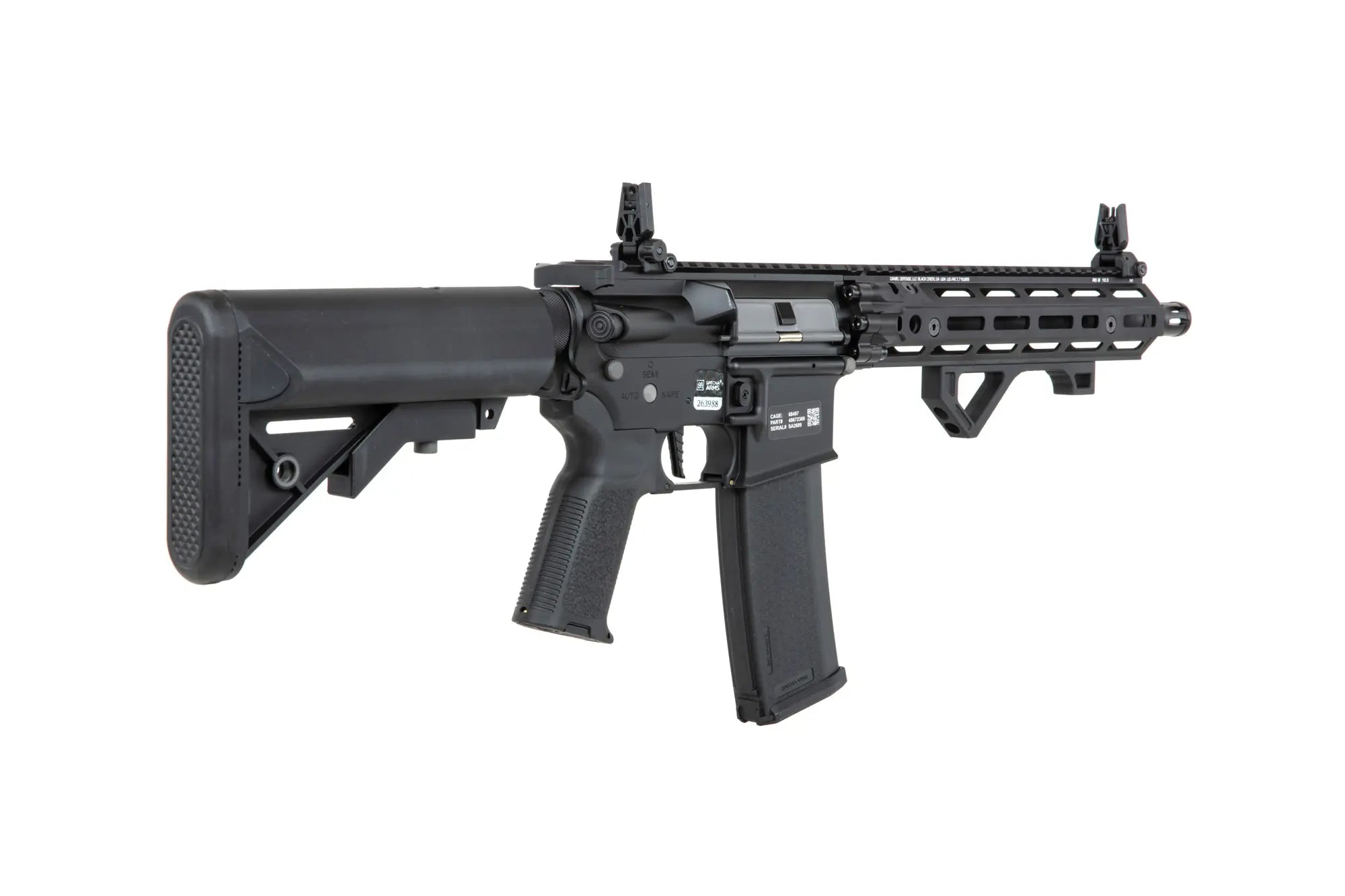 Daniel Defense® RIS III 10.5'' SA-P27 Prime™ HAL™ ETU harjattomalla moottorilla - musta