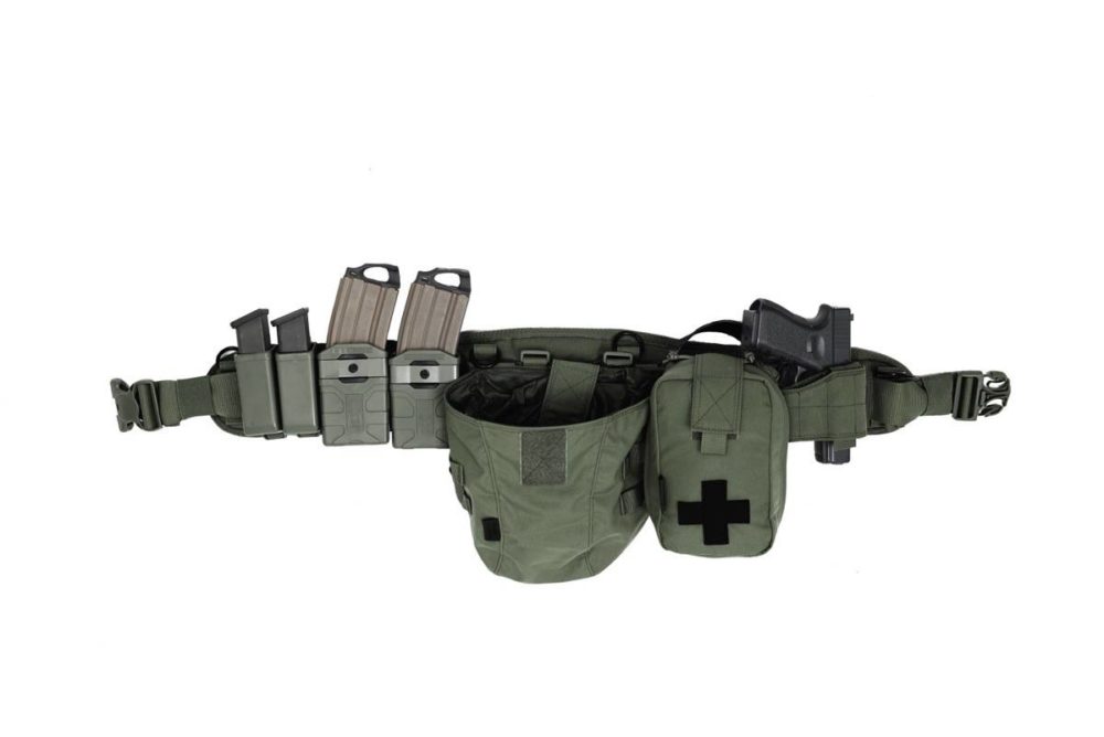 Elite ops PLB shooter belt, taisteluvyö taskuilla - OD