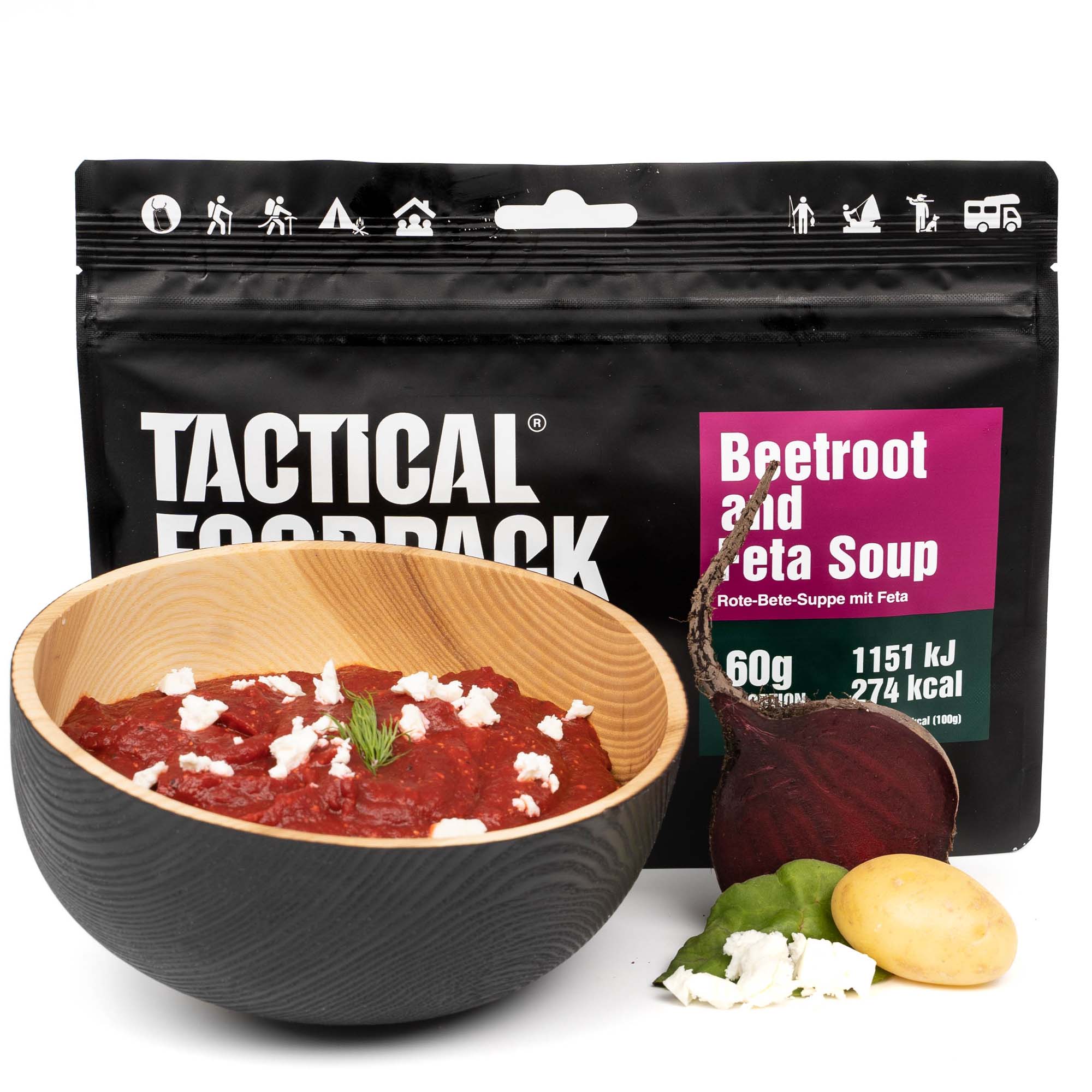 Beetroot soup with feta 60g