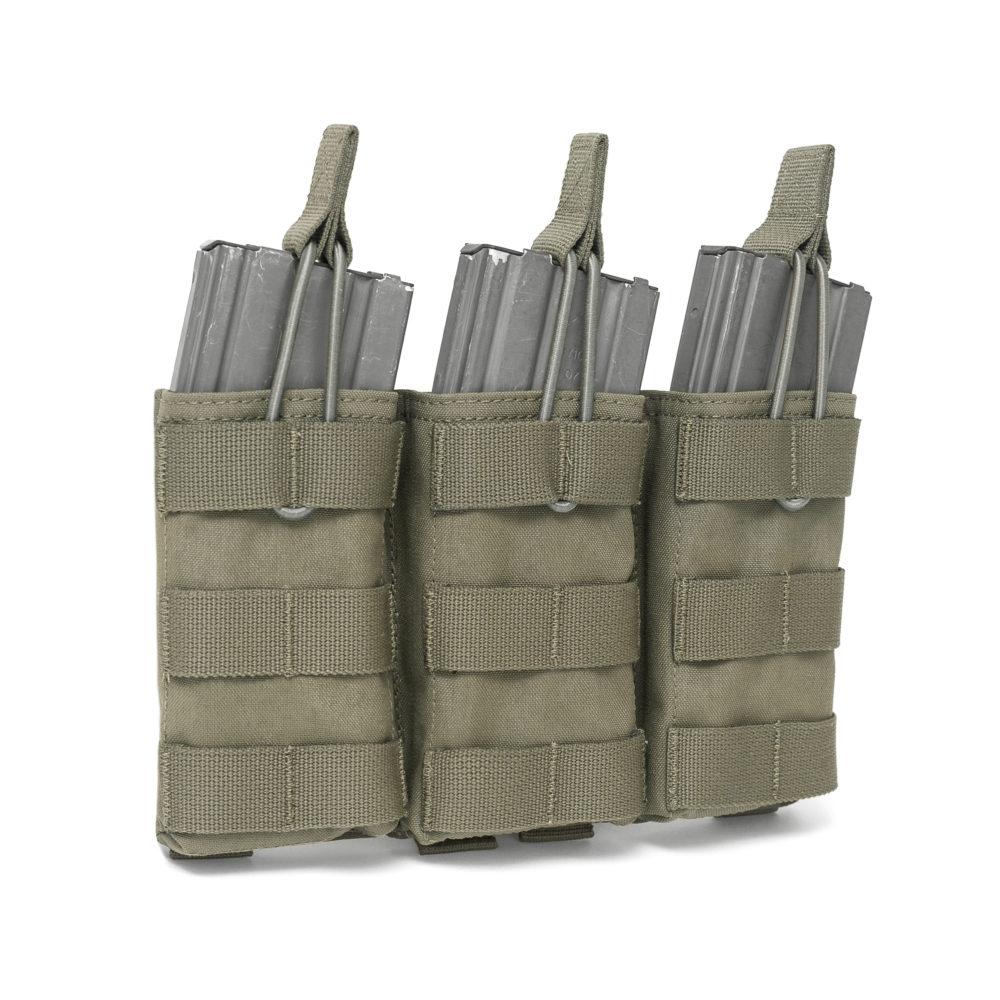 AK 7.62mm open top lipastasku kolmelle lippaalle - Ranger green