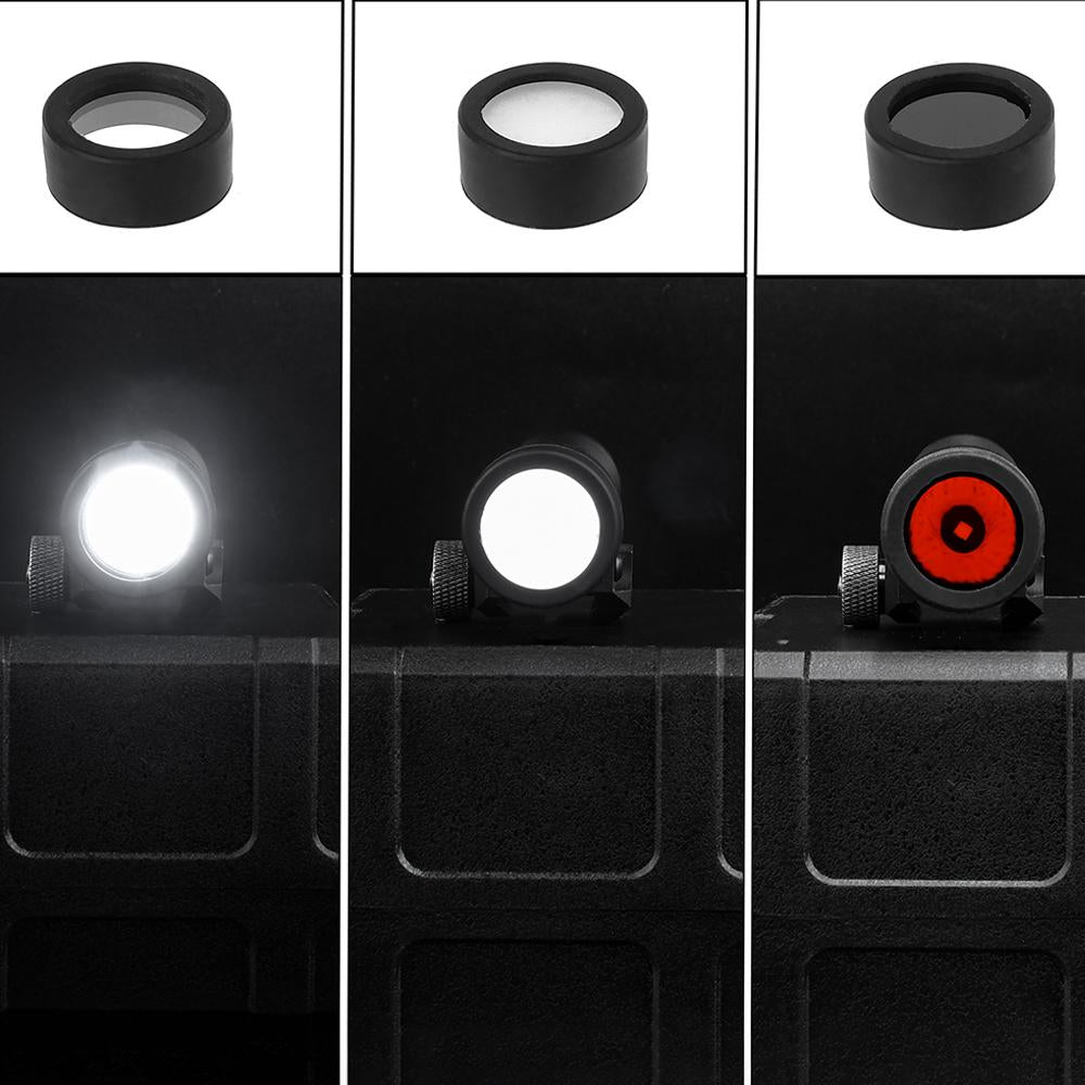 WADSN 28mm valaisimen etulinssin suoja (kirkas, diffuusori ja IR-filtteri)