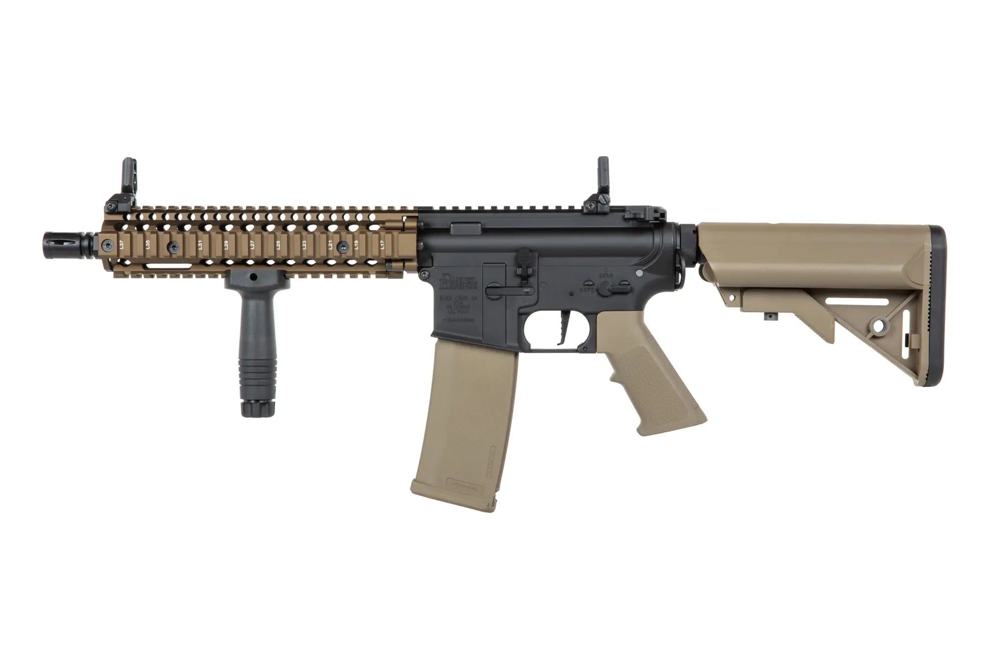 Daniel Defense® MK18 SA-P19 Prime™ HAL ETU harjattomalla moottorilla – Chaos Bronze