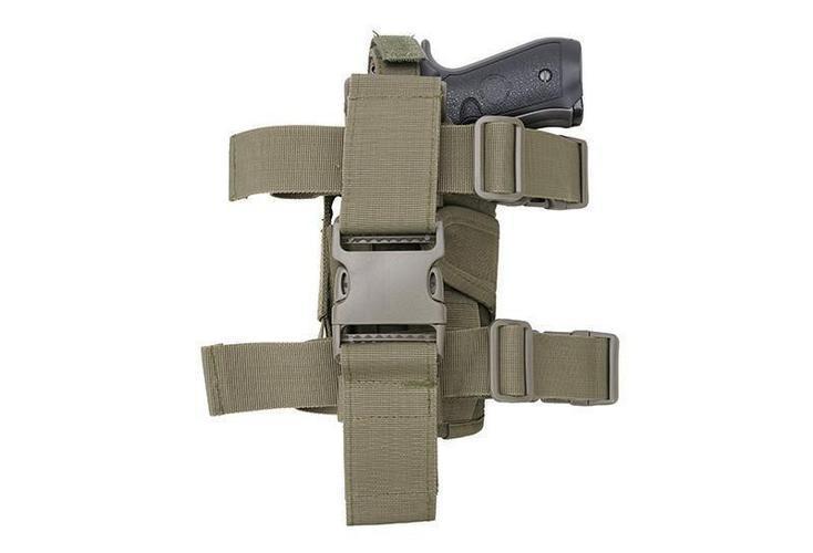 Universal Pistol Thigh Holster with Magazine Pocket - OD