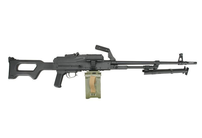 PKM machine gun with polymer parts