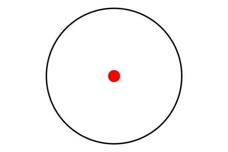 1x38 Reflex punapistetähtäin – musta