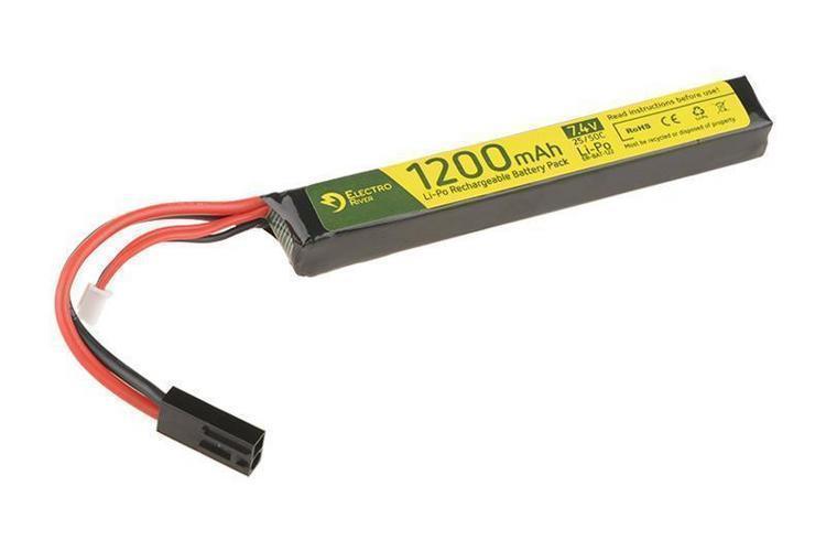 LiPo-akku 7,4V 1200mAh 25/50C, miniliitin
