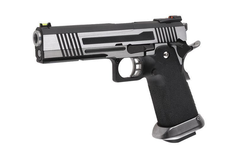 HX1001 GBB-pistooli, "split slide", täysmetallinen – musta/harmaa