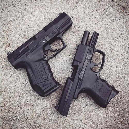 E99 GBB-pistooli, metalliluisti - musta