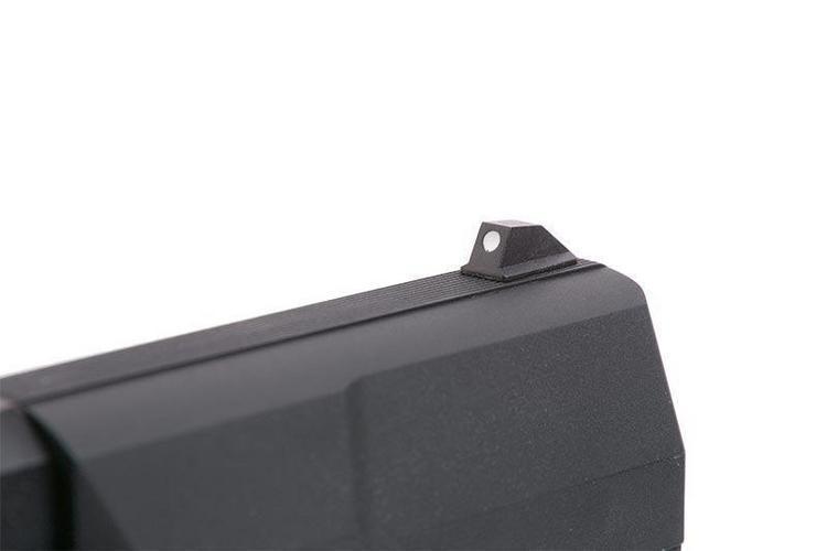 E99 GBB-pistooli, metalliluisti - musta