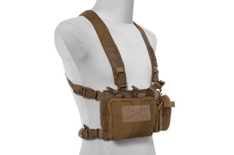 Light fast chest rig, combat vest - tan