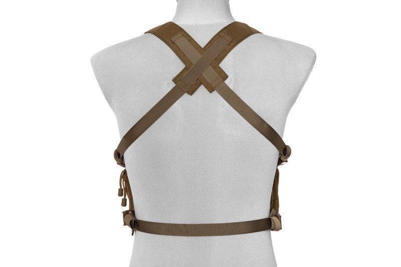 Light fast chest rig, combat vest - tan