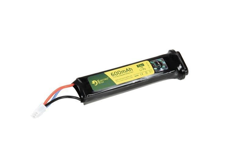 LiPo-akku 7,4V 600mAh 20C - sähköpistooliakku (AEP)