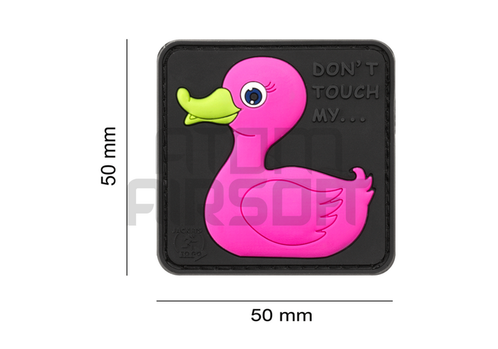 "Tactical Rubber Duck" PVC velcromerkki - vaaleanpunainen