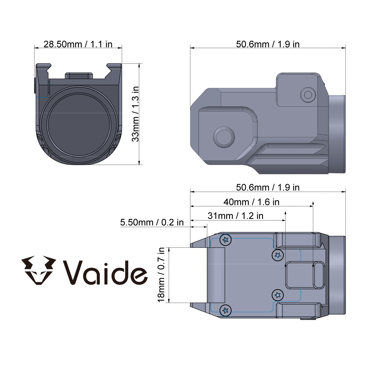 Scrapper Subcompact pistoolin asevalo