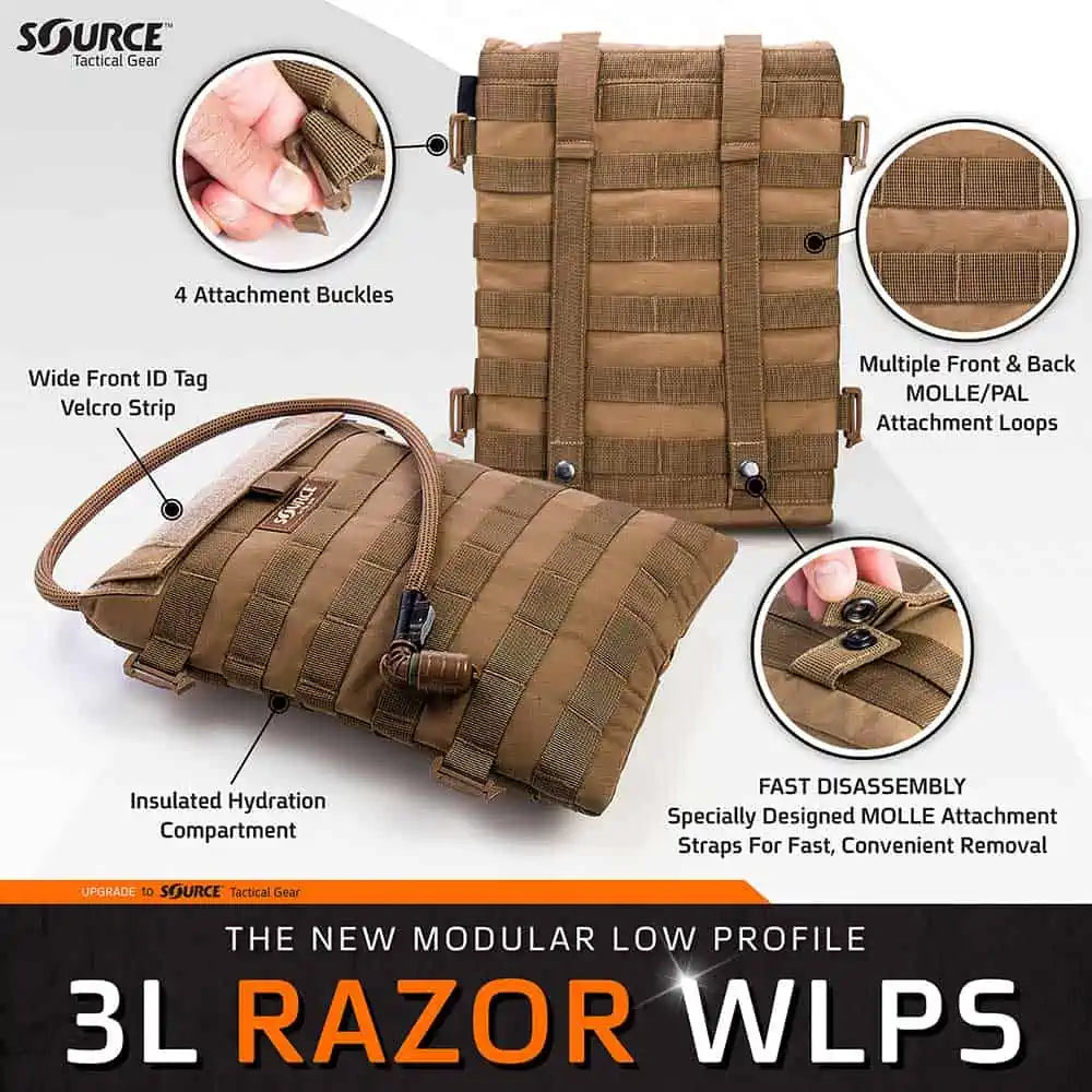 Razor 3L MOLLE-juomatasku + juomarakko - Multicam