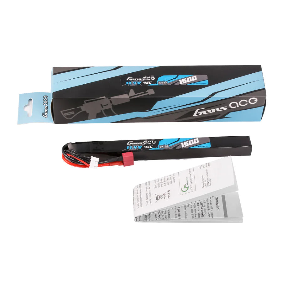 LiPo-akku 11,4V HV 1500mAh 3S/45C, T-plug/Deans