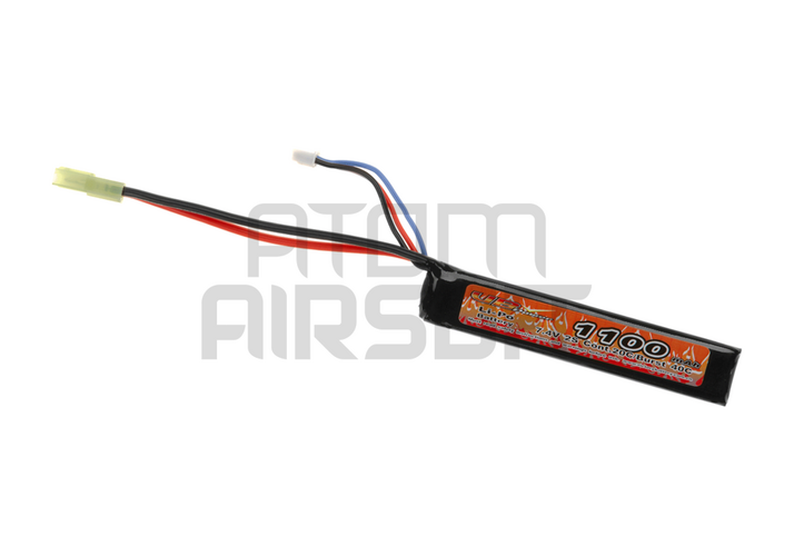 7,4V 1100mAh LiPo-akku, 20C - miniliitin
