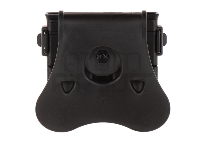 Universal pistol double magazine holster, belt mount