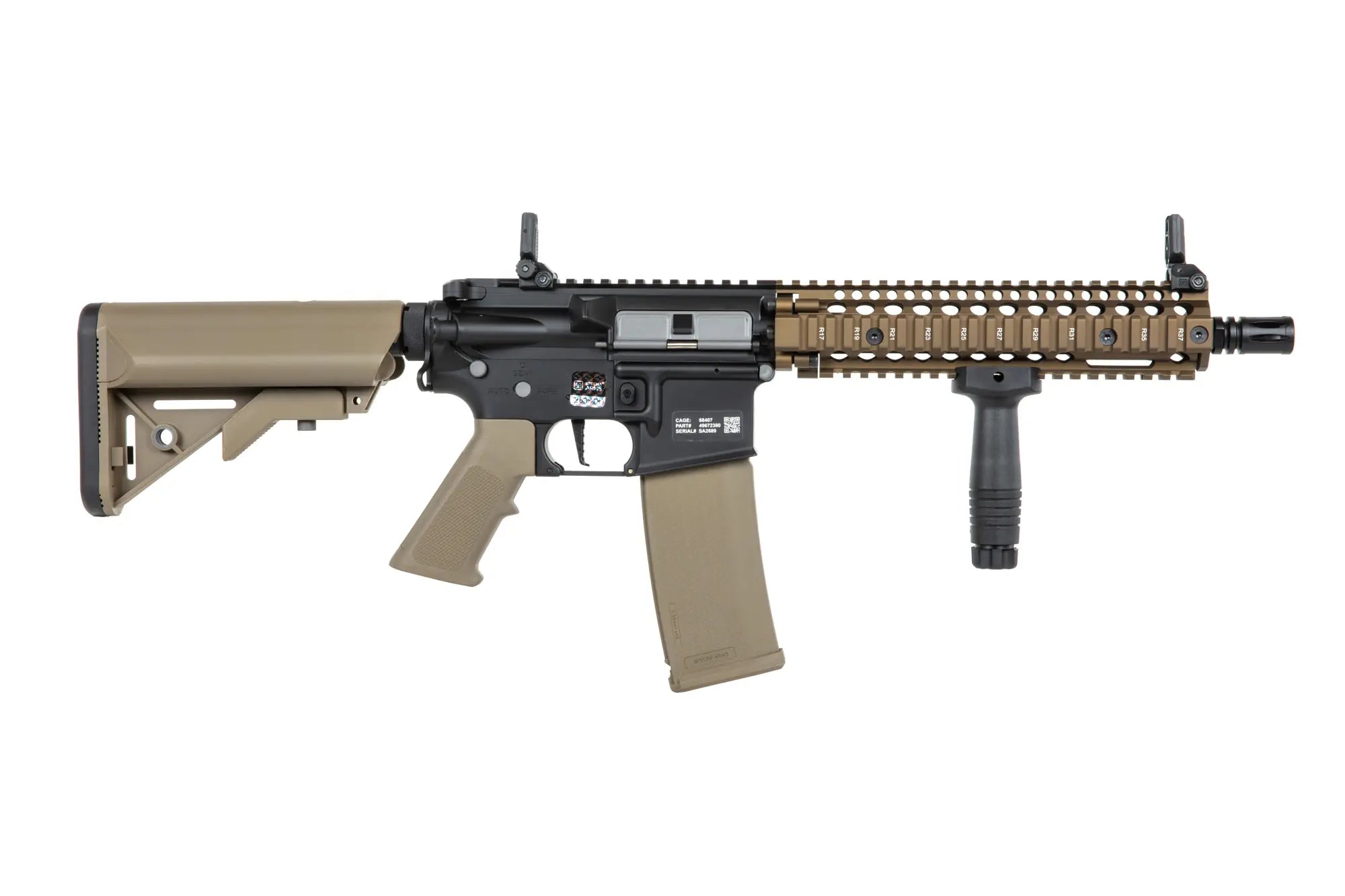 Daniel Defense® MK18 SA-P19 Prime™ HAL ETU harjattomalla moottorilla – Chaos Bronze