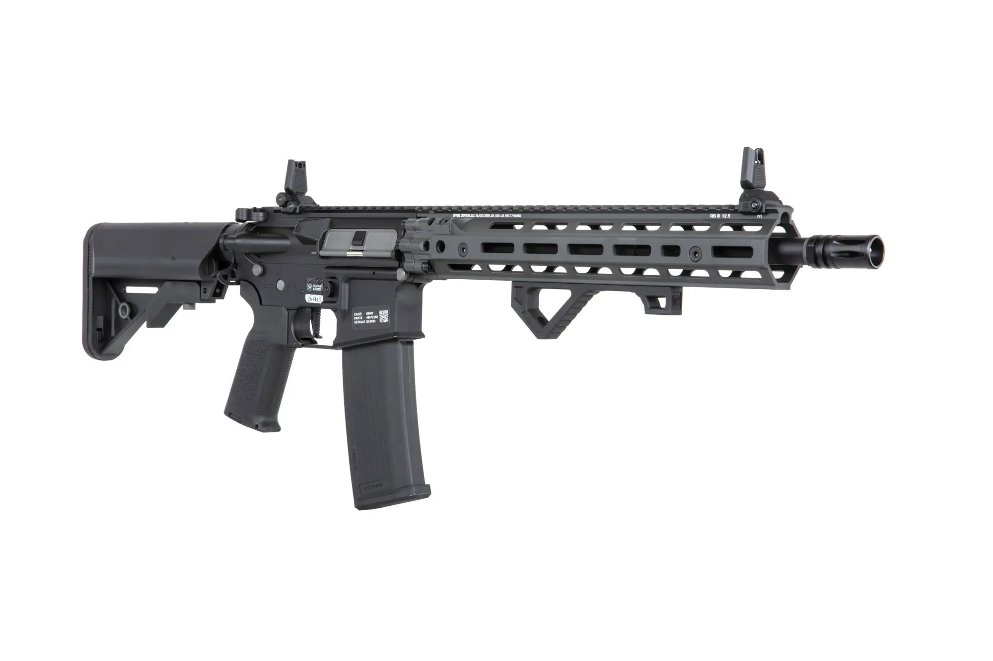 Daniel Defense® RIS III 12.5'' SA-P28 Prime™ HAL ETU harjattomalla moottorilla - Chaos Grey
