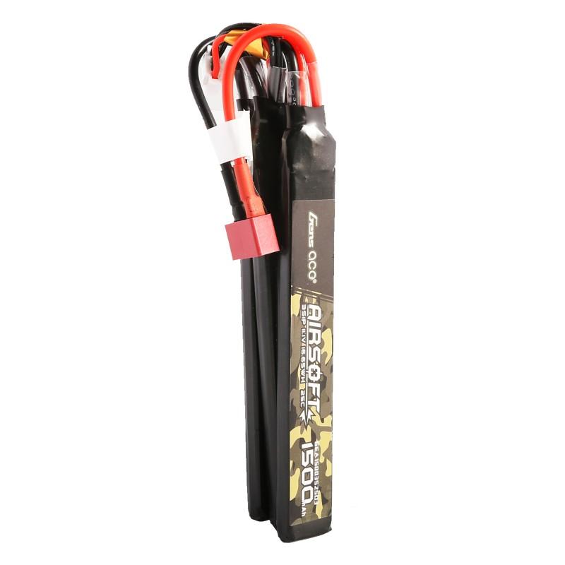 Ace LiPo battery 11.1V 1500mAh 3S/25C nun-chuck, T-plug/Deans