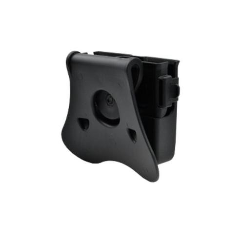 Universal pistol double magazine holster, belt mount