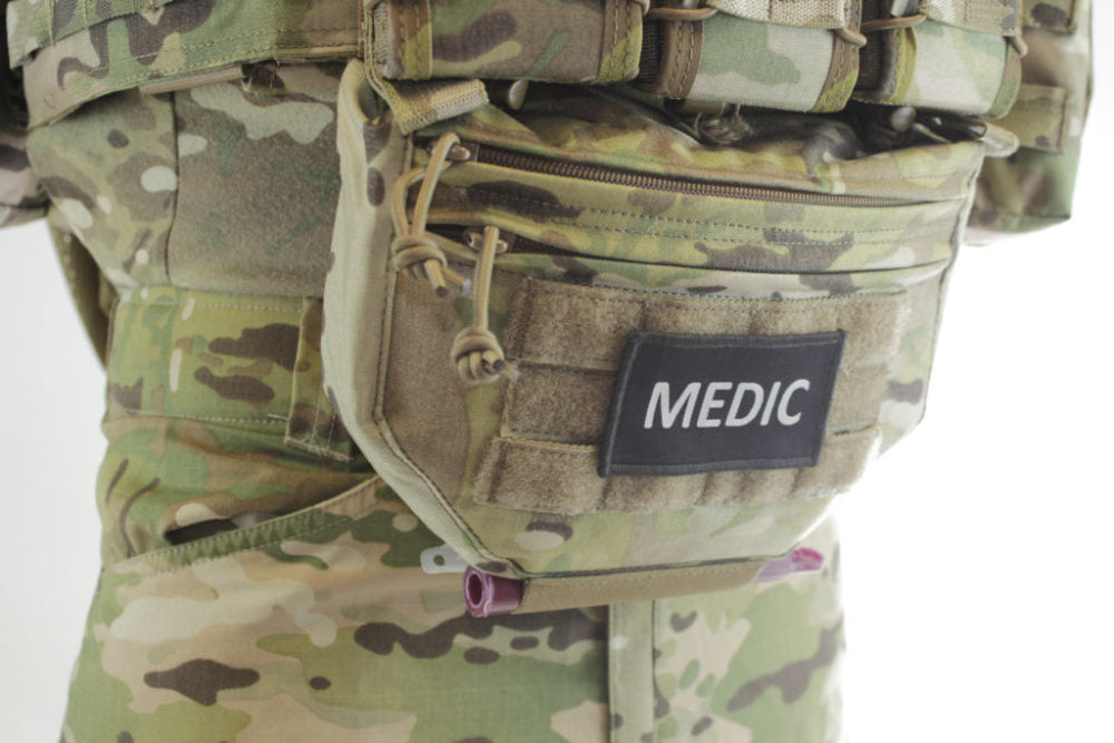 Drop down velcro utility pouch - Multicam