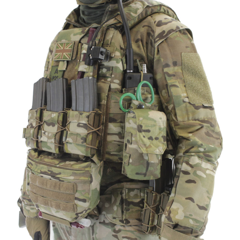 Drop down velcro utility pouch - Multicam