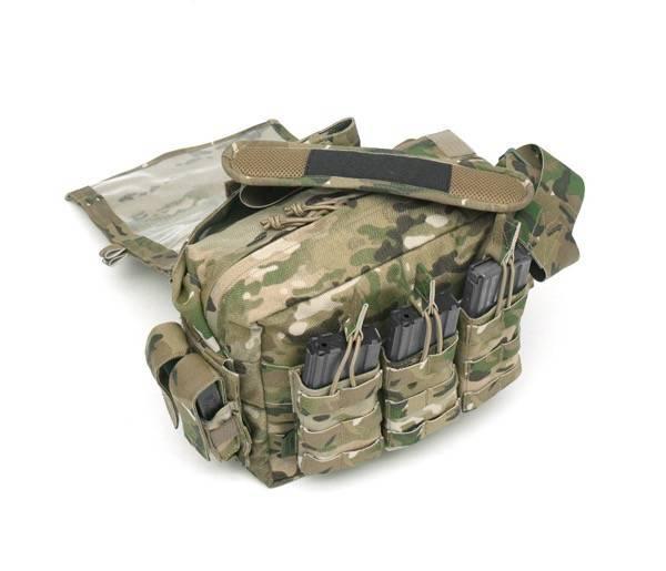 AR 5.56mm open top lipastasku kolmelle lippaalle - MultiCam