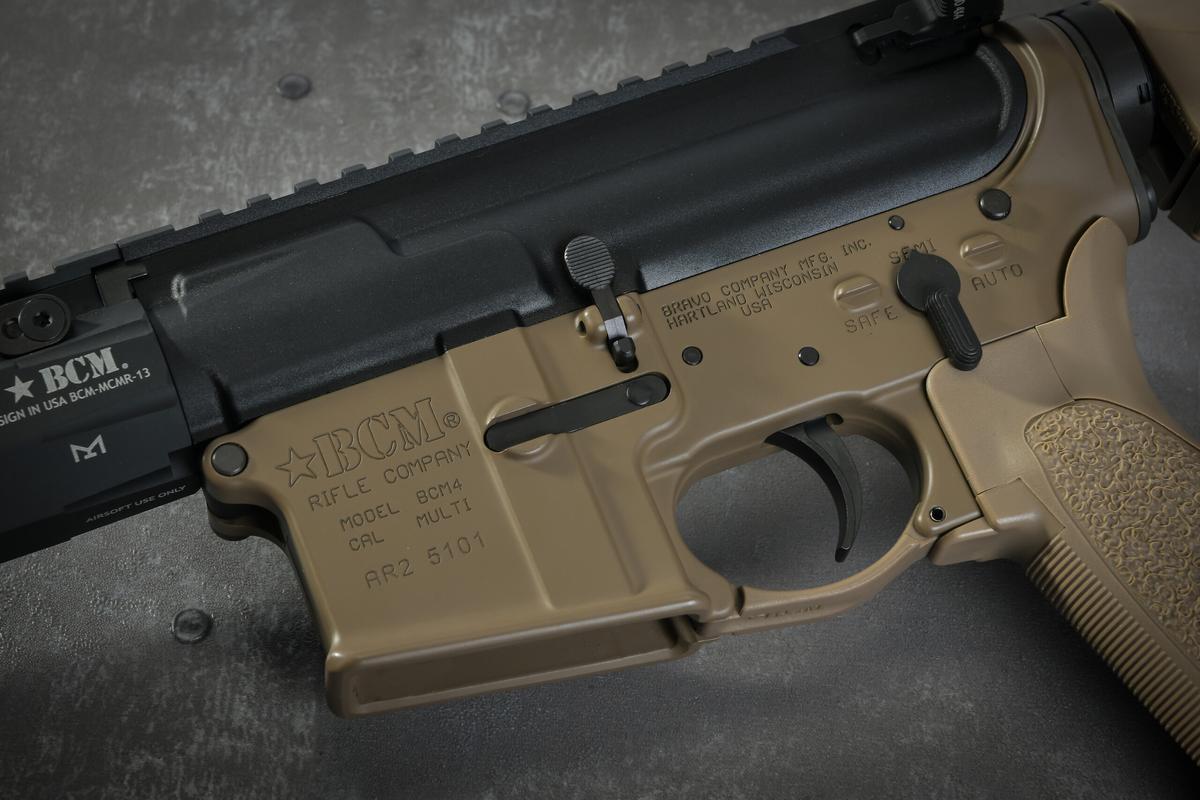 BCM MK2 MCMR 11.5" GBBR kaasukivääri - half tan