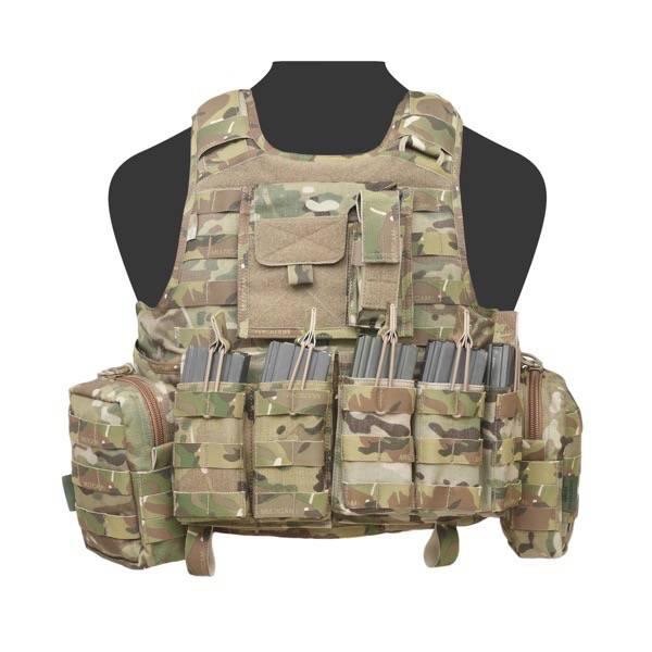 AR 5.56mm open top lipastasku kolmelle lippaalle - MultiCam