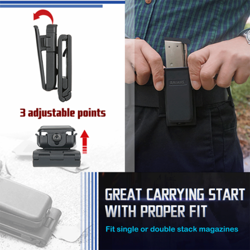 Universaali pistoolin lipaskotelo, vyökiinnitys