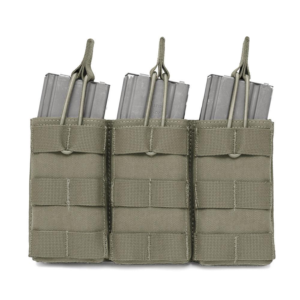 AK 7.62mm open top lipastasku kolmelle lippaalle - Ranger green
