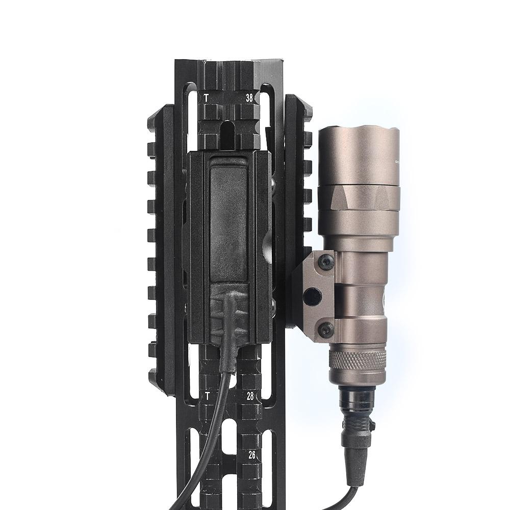 WADSN CNC etäkytkimen kiinnityslevy RIS/Picatinny kiskoon - musta