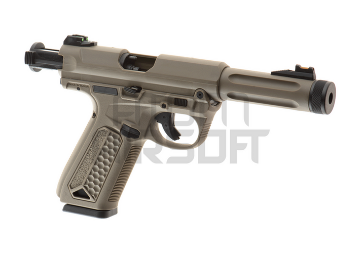 Action Army AAP-01 kaasupistooli, kertatuli/sarjatuli - hiekka