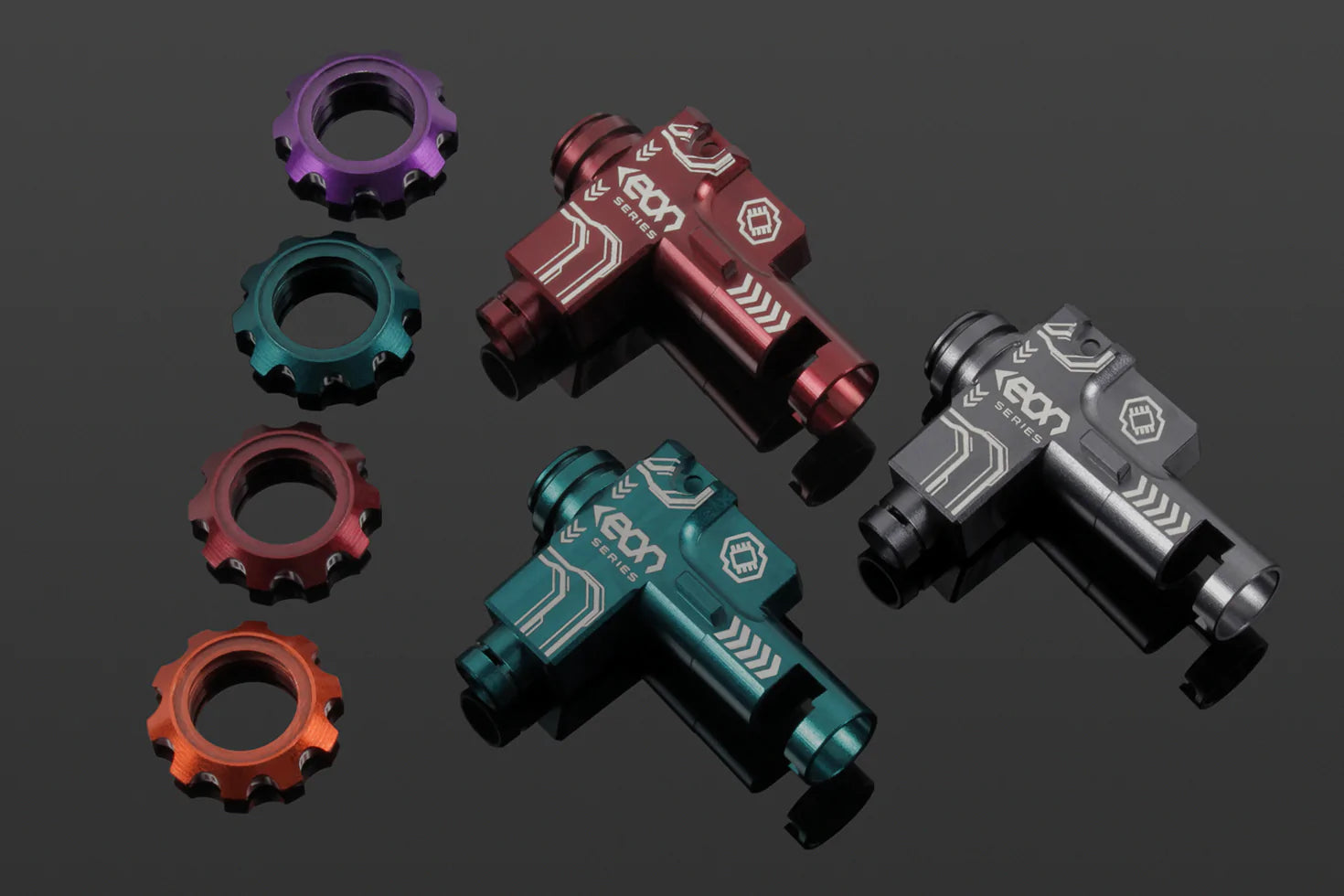 EON Hop-up yksikkö - punainen runko+oranssi säätörengas