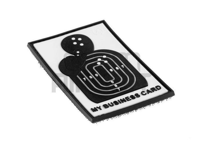 JTG "My Business Card" 3D velcromerkki - musta/valkoinen