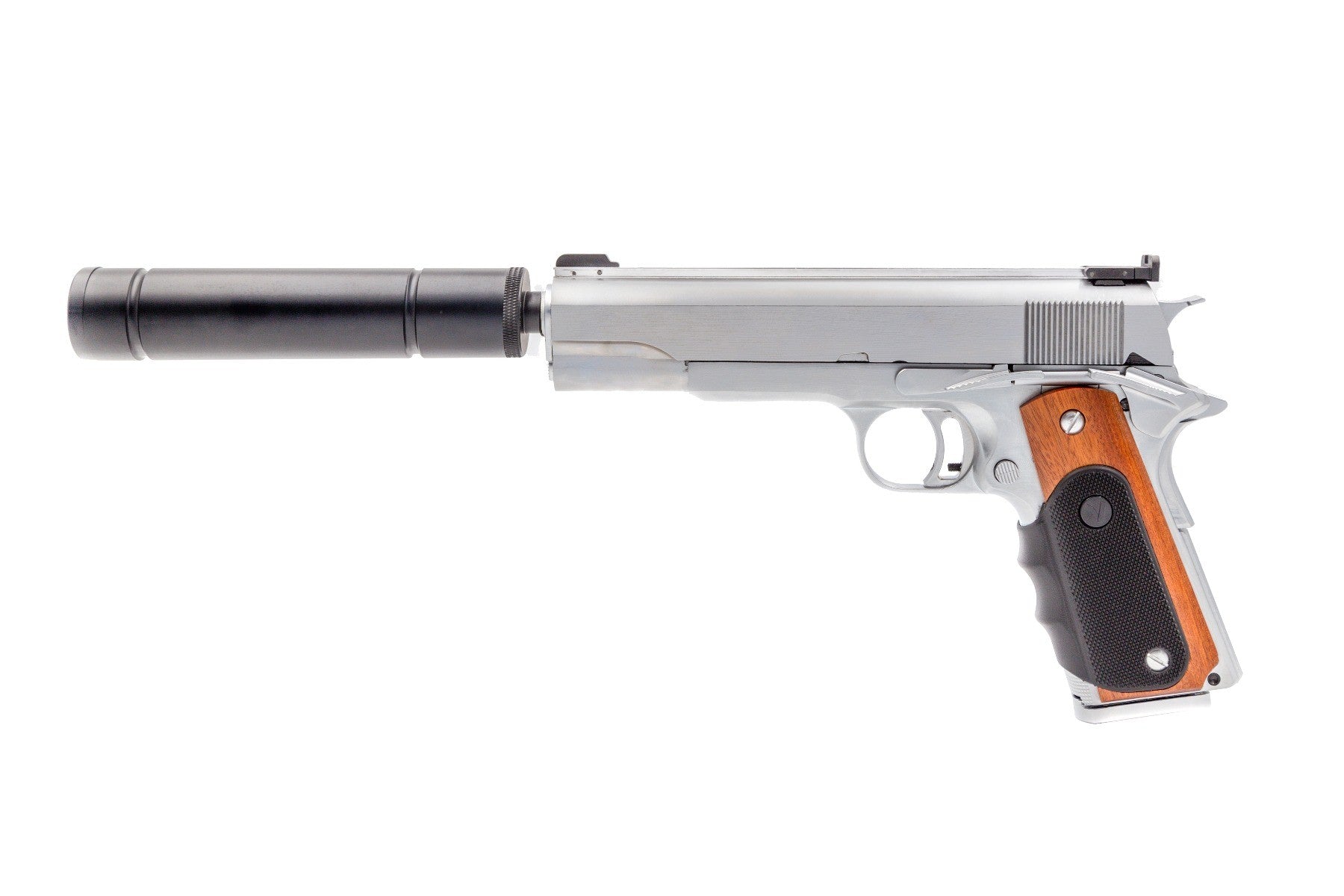 Agency VX-9 kaasupistooli - krominen